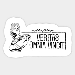 Latin saying - Veritas Omnia Vincit Sticker